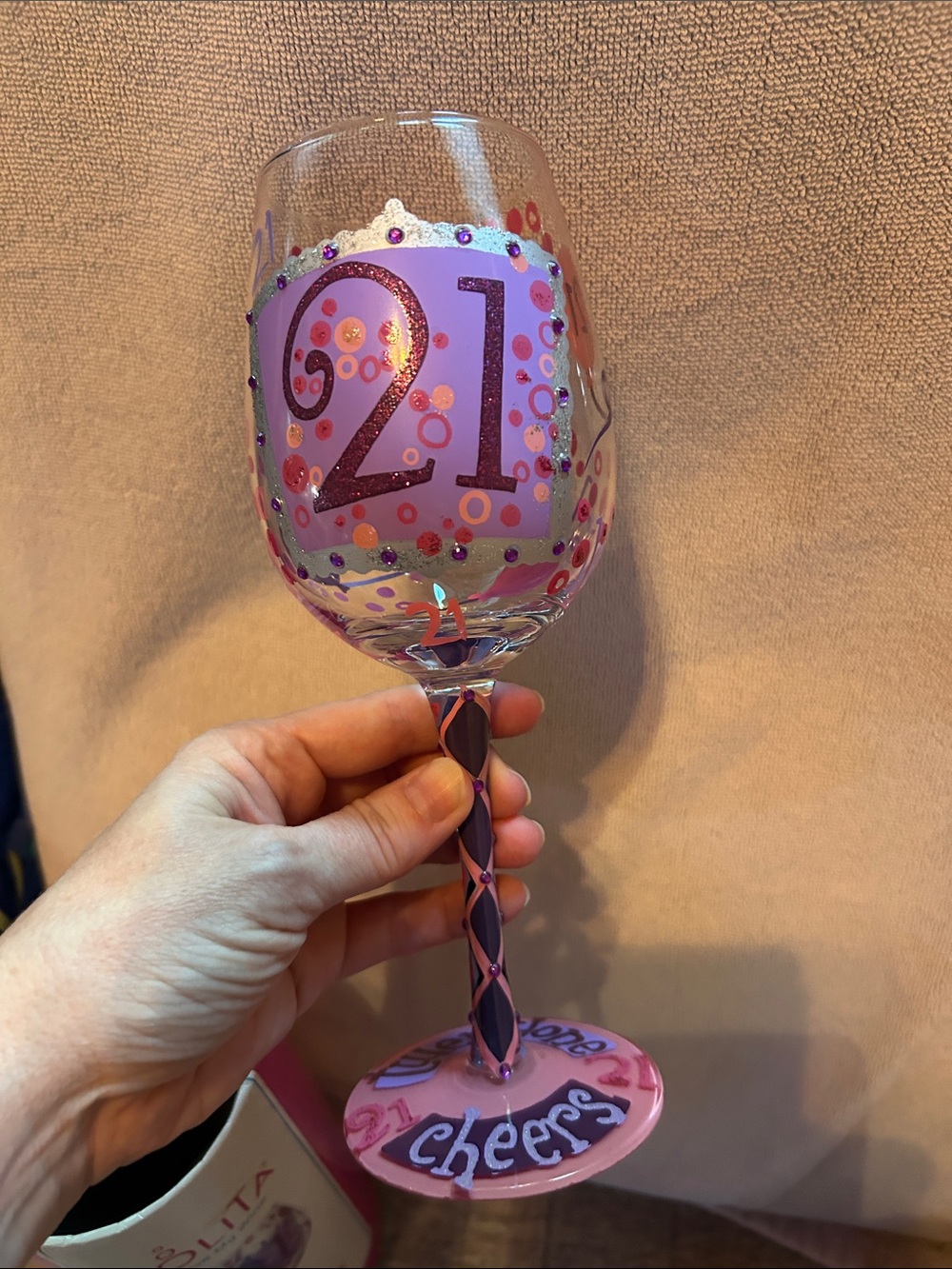 Lolita Hand-Painted Wine Glass - Picture 4 of 4